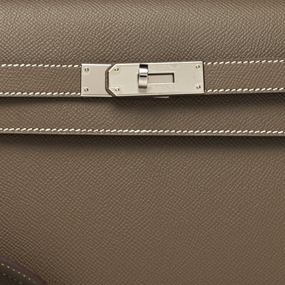Hermes Epsom Kelly Depeches 25 Pouch Etoupe 8 of 11