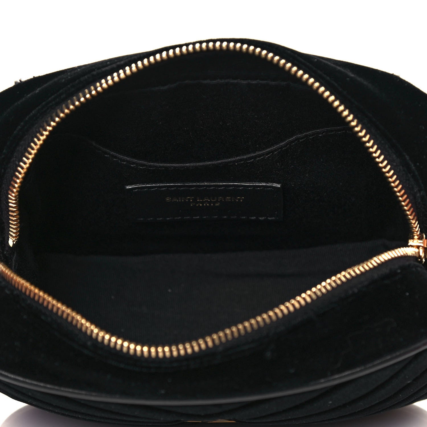Saint Laurent Velour Matelasse Monogram Lou Belt Bag Black 4 of 11
