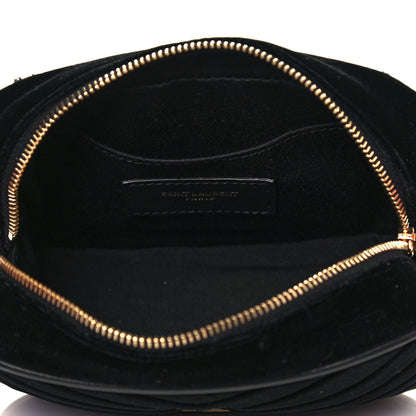 Saint Laurent Velour Matelasse Monogram Lou Belt Bag Black 4 of 11