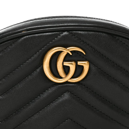 Gucci Calfskin Matelasse GG Marmont Belt Bag 95 38 Black 7 of 9