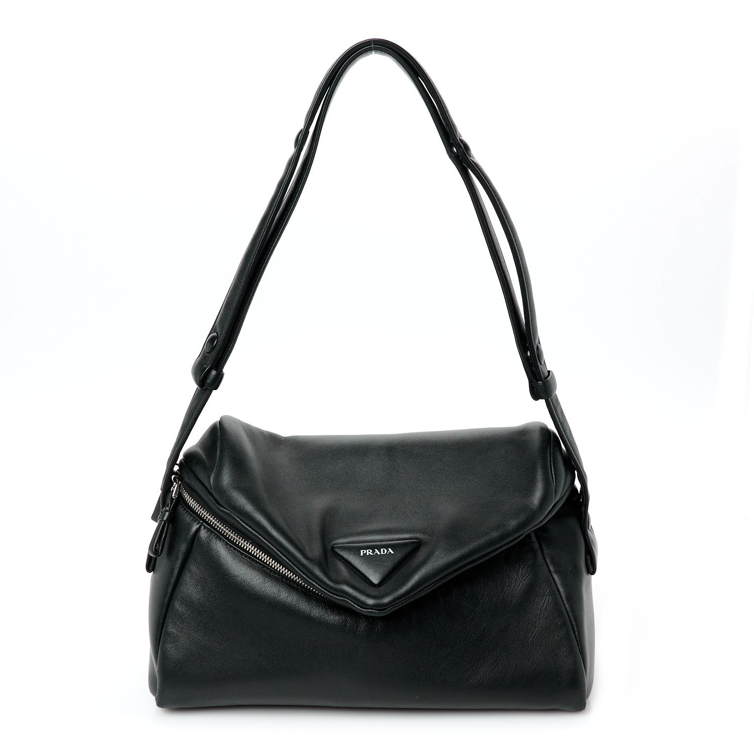 Prada Nappa Padded Signaux Bag Black 1742313 – FASHIONPHILE
