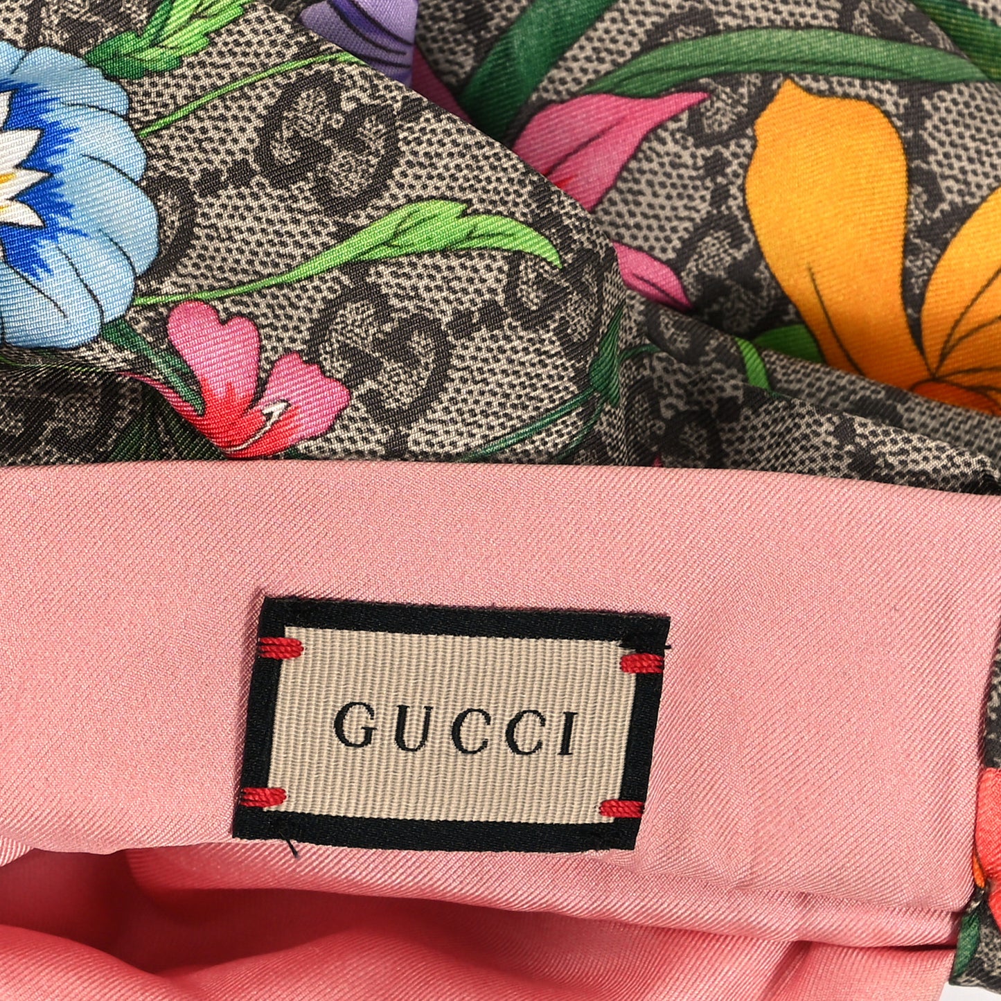 Silk Monogram Flora Print Headband M Pink