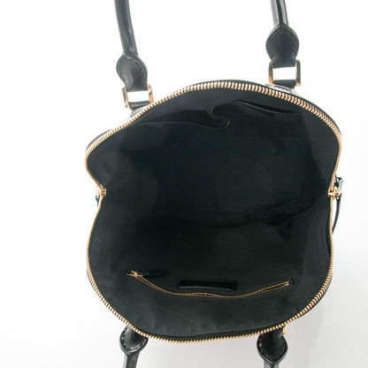 Burberry Bridle Calfskin House Check Medium Orchard Bowling Bag Black 5 of 8