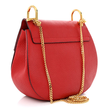 Chloe Grained Lambskin Drew Shoulder Bag Plaid Red 3 of 14
