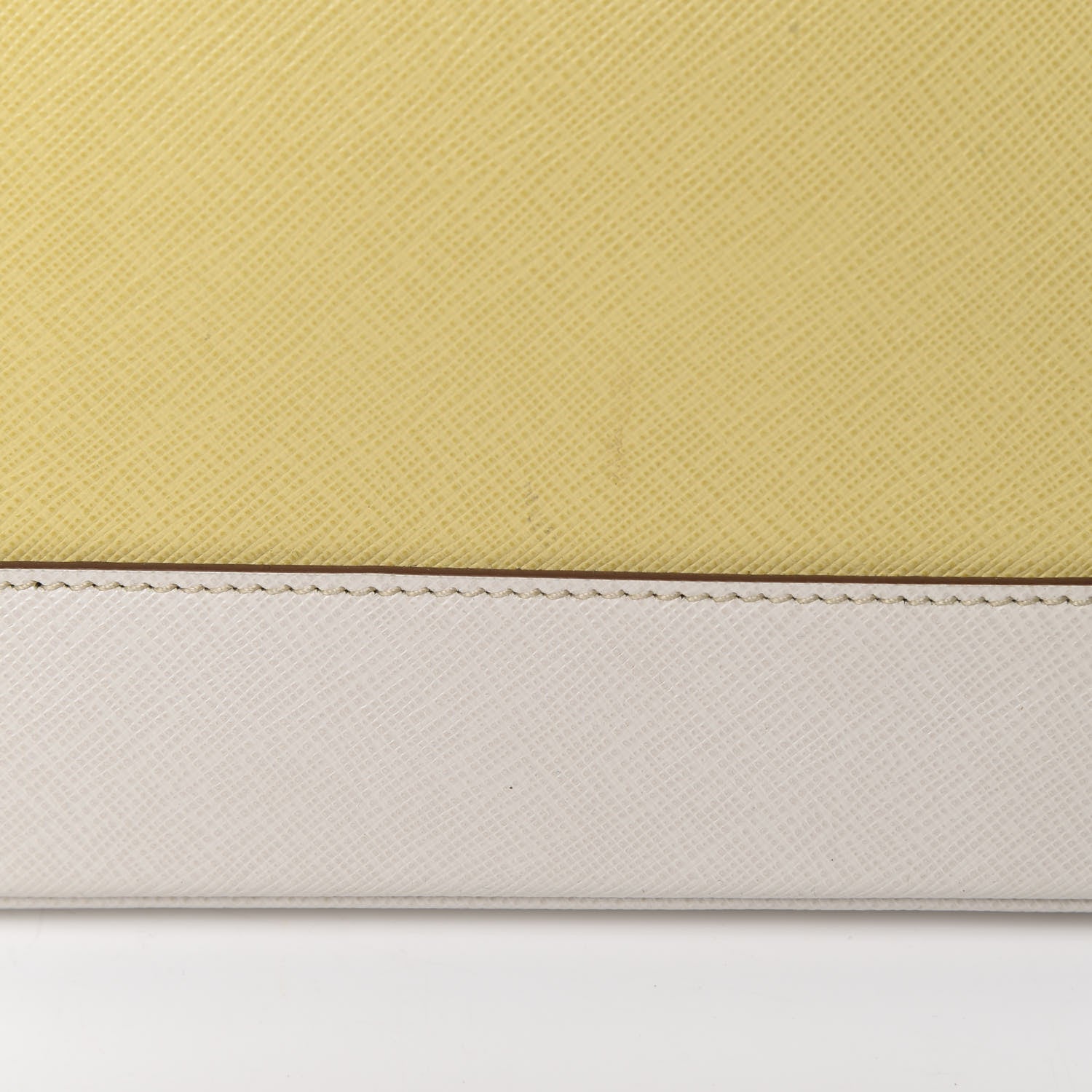 Prada Saffiano Bi-Color Tote Ananas Talco 14 of 16