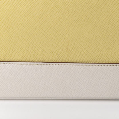 Prada Saffiano Bi-Color Tote Ananas Talco 14 of 16