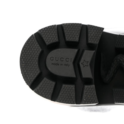 Gucci Apollo Calfskin GG Supreme Nappa Samoa Quilted Lace Up Ankle Boots 36 Black 8 of 12