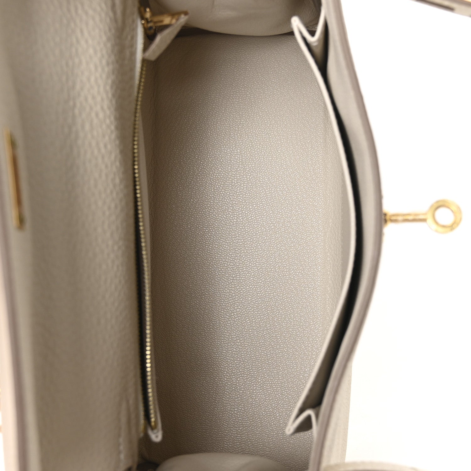 Hermes Togo Kelly Retourne 25 Craie 5 of 11