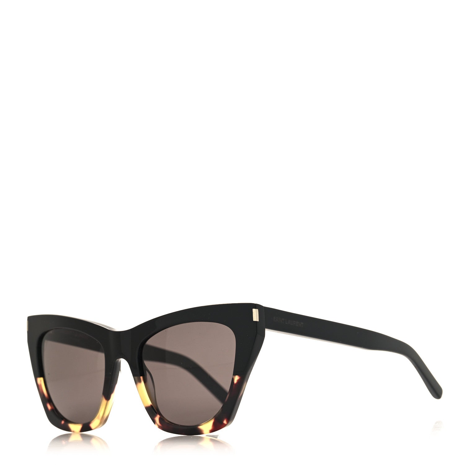 Saint Laurent New Wave SL214 Kate Cat Eye Sunglasses Black Havana 1 of 7