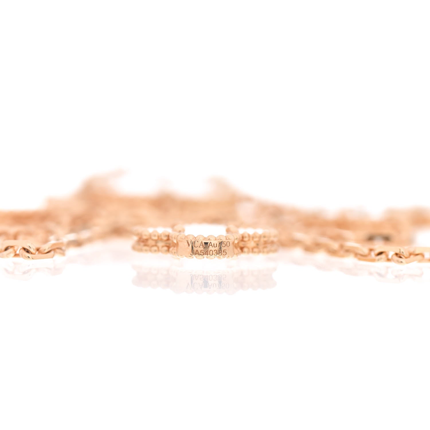 Van Cleef & Arpels 18K Yellow Gold Mother of Pearl Onyx 6 Motifs Magic Alhambra Necklace 4 of 4