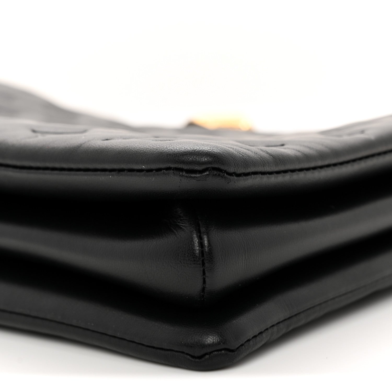 Louis Vuitton Lambskin Embossed Monogram Coussin MM Black 9 of 9