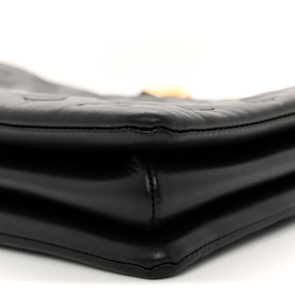 Louis Vuitton Lambskin Embossed Monogram Coussin MM Black 9 of 9