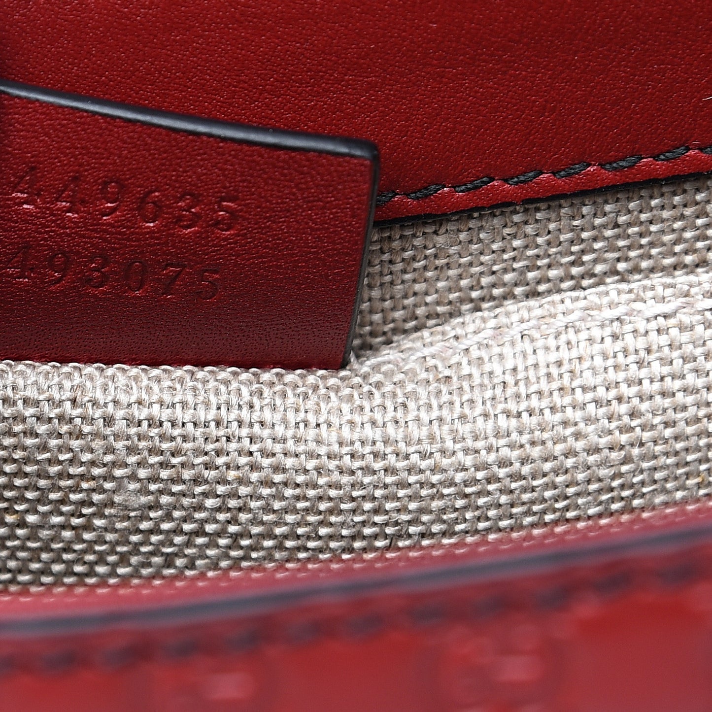 Microguccissima Medium Emily Chain Shoulder Bag Red