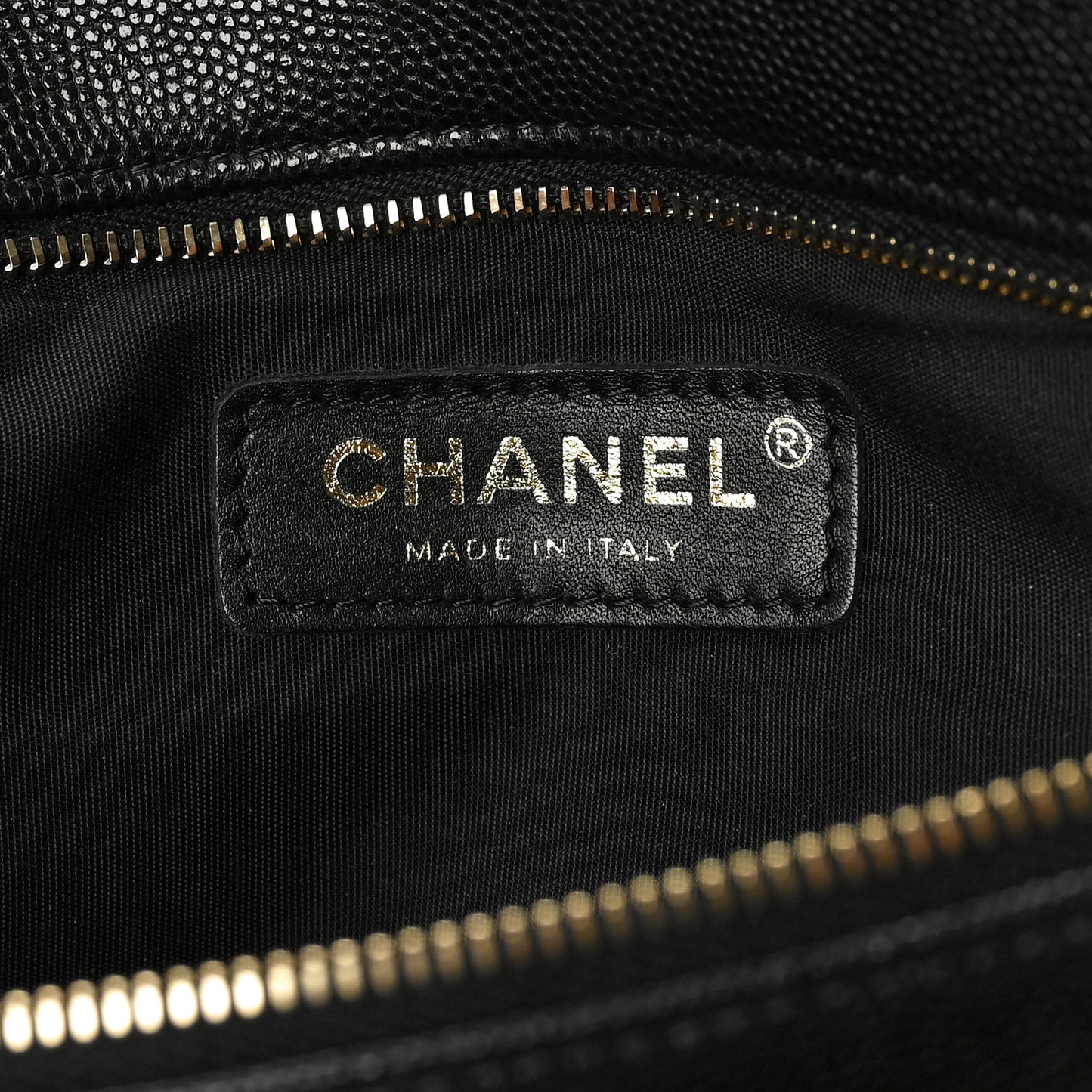 Caviar Quilted Flap Clutch Black