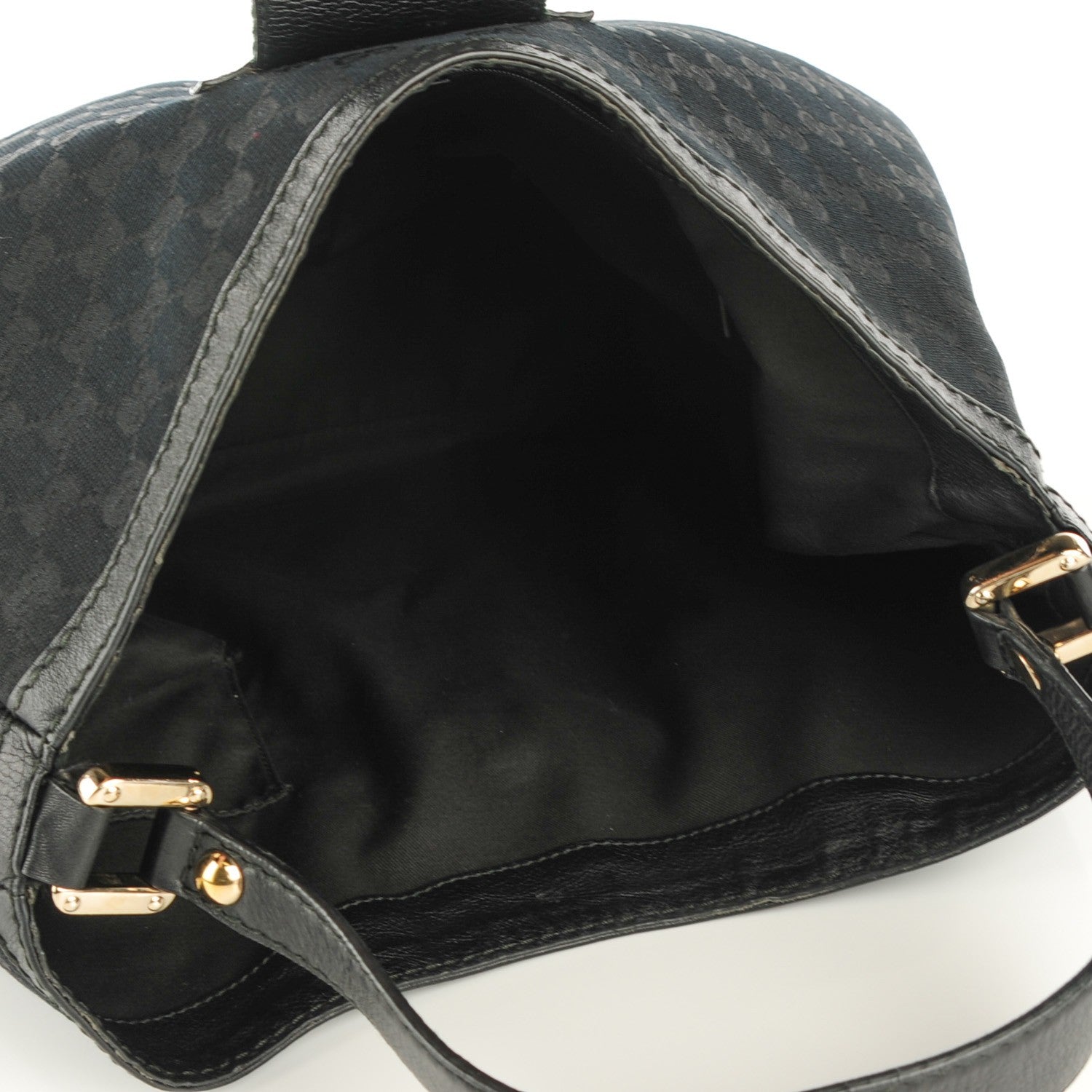 Gucci Monogram Large New Ladies Web Hobo Black 5 of 7