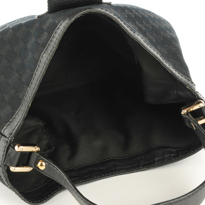 Gucci Monogram Large New Ladies Web Hobo Black 5 of 7