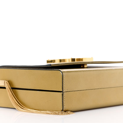 Saint Laurent Grain De Poudre Monogram Small Kate Slide Chain Crossbody Box Bag Gold 9 of 12