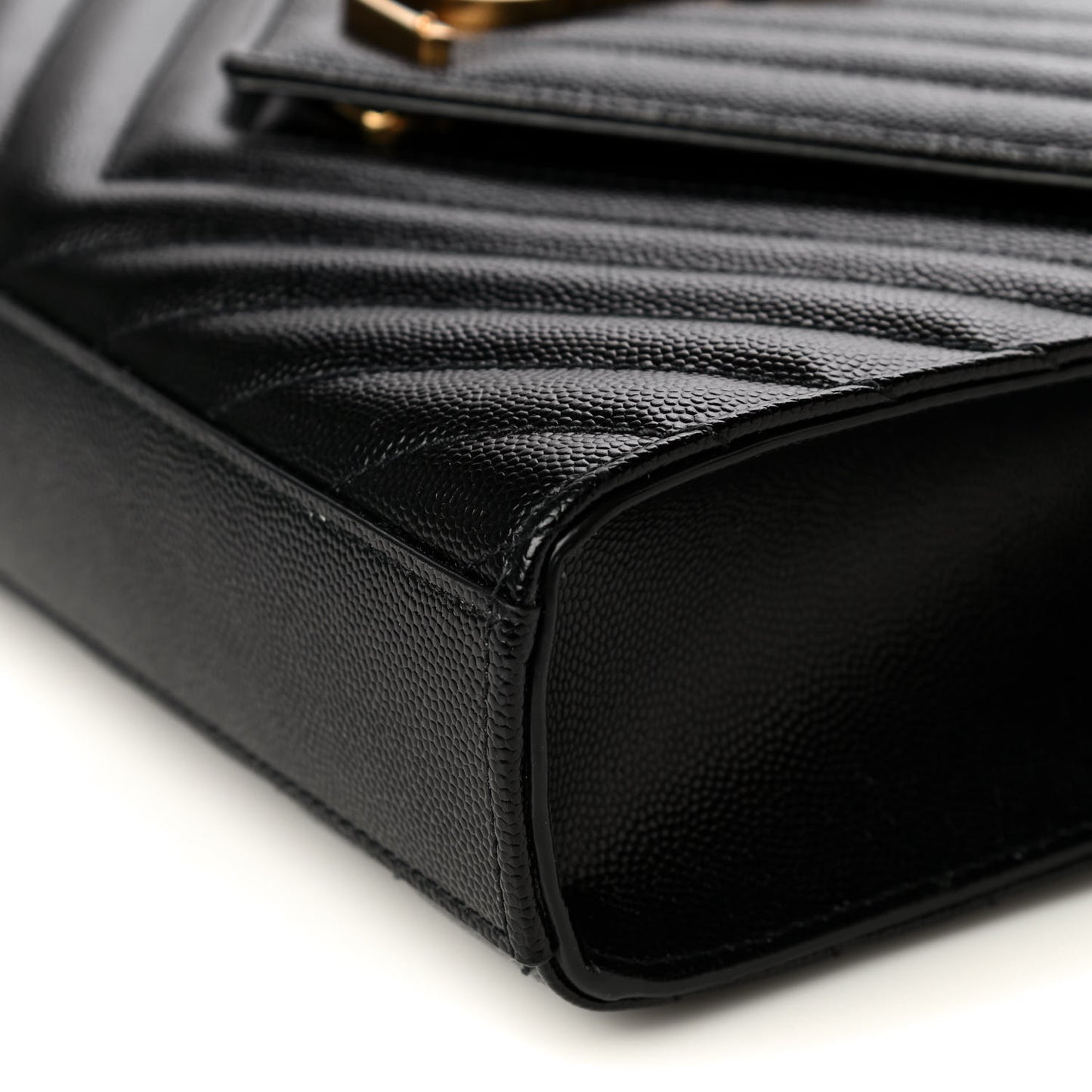 Grain De Poudre Matelasse Chevron Medium Monogram Satchel Black