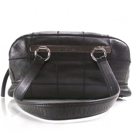 Caviar Square Stitched Tote Black