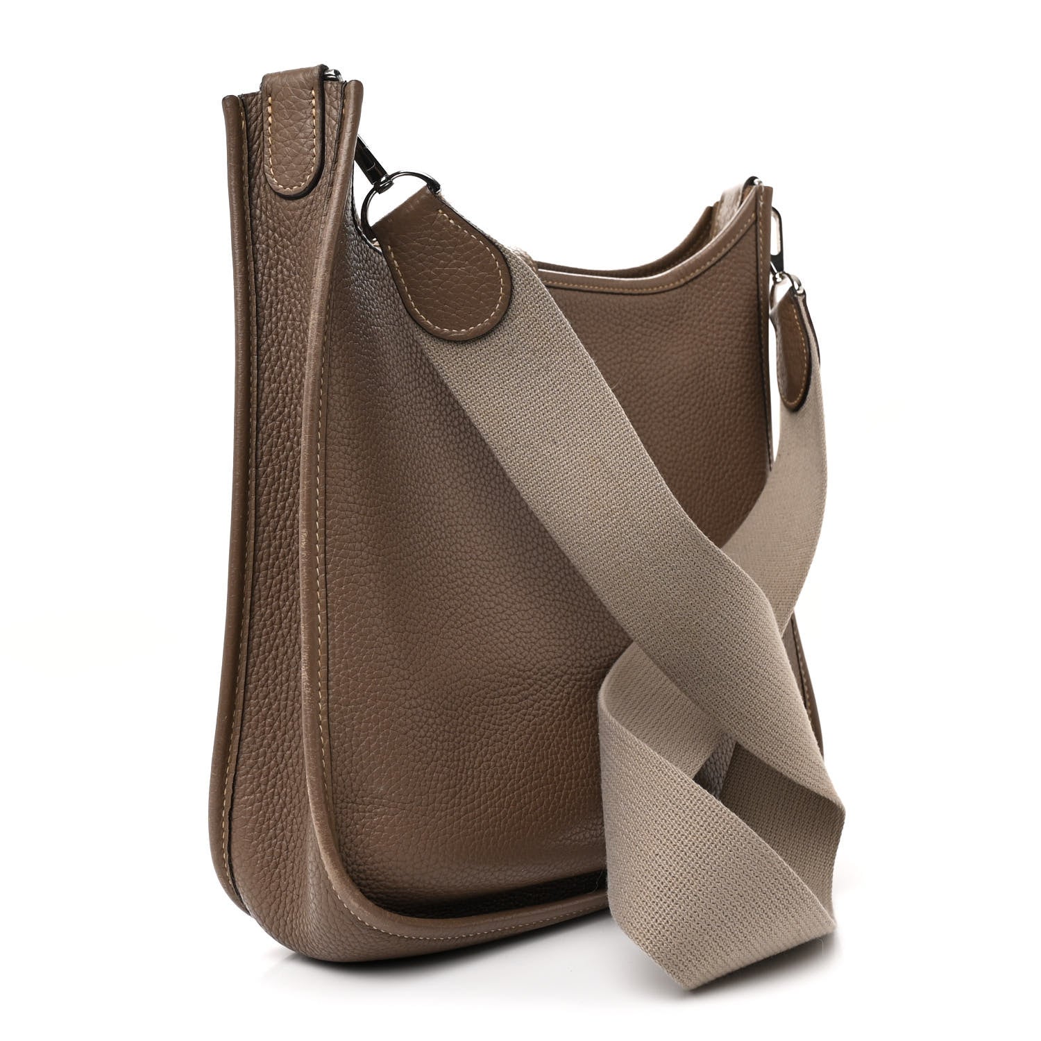 Hermes Taurillon Clemence Evelyne PM Etoupe 3 of 13