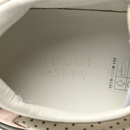 Gucci Calfskin GG Supreme Monogram Perforated Womens Platform 55mm Sneakers 37 Apricot Pink Beige Grey 8 of 10