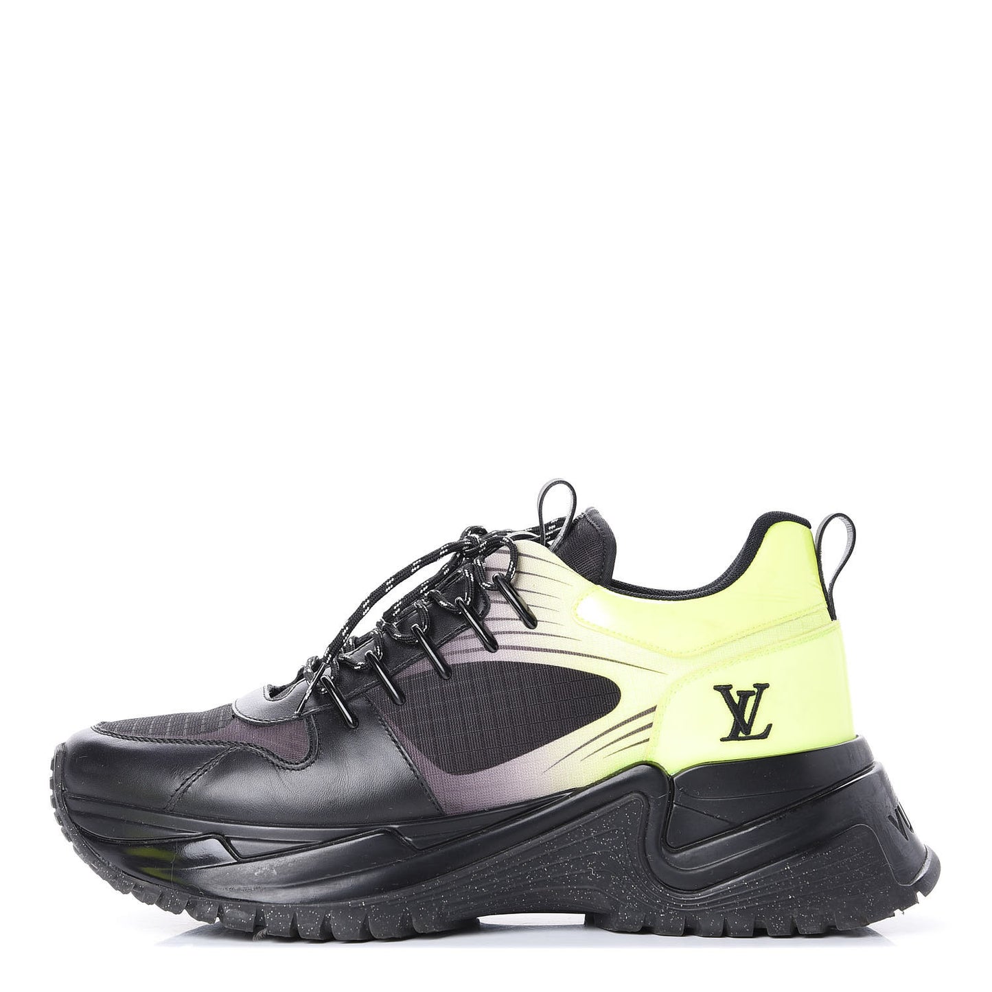 Calfskin Run Away Pulse Sneakers 7 Black Yellow