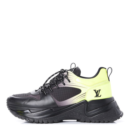 Louis Vuitton Calfskin Run Away Pulse Sneakers 7 Black Yellow 1 of 11