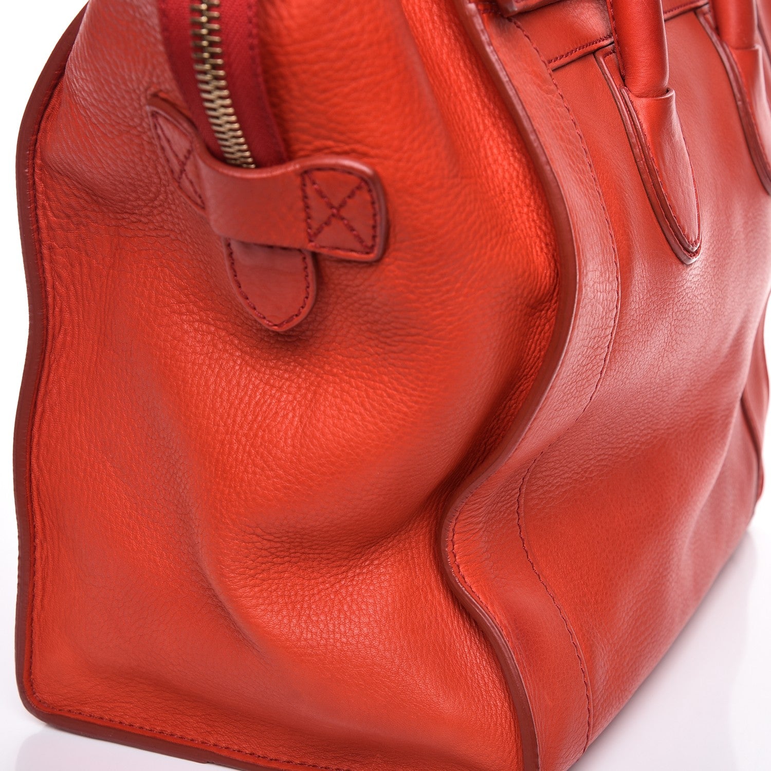 Celine Calfskin Mini Luggage Vermillion 10 of 19