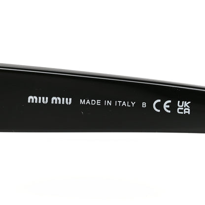 Miu Miu Acetate Oval Sunglasses SMU14Z Black 5 of 7