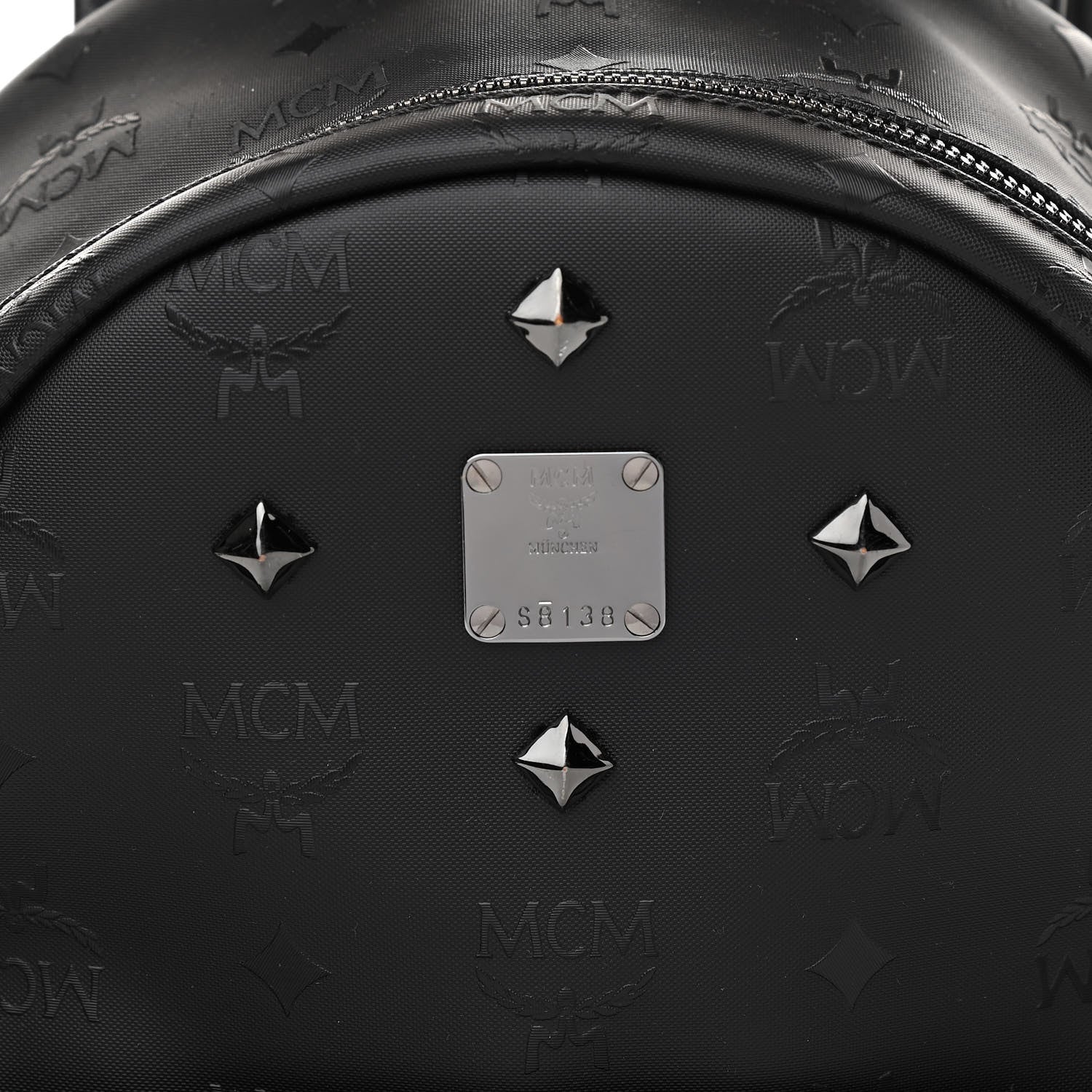 MCM Visetos Crystals Studded Stark Small Backpack Black 7 of 9