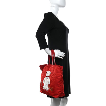 Prada Tessuto Nylon Teddy Bear Tote 2 of 12