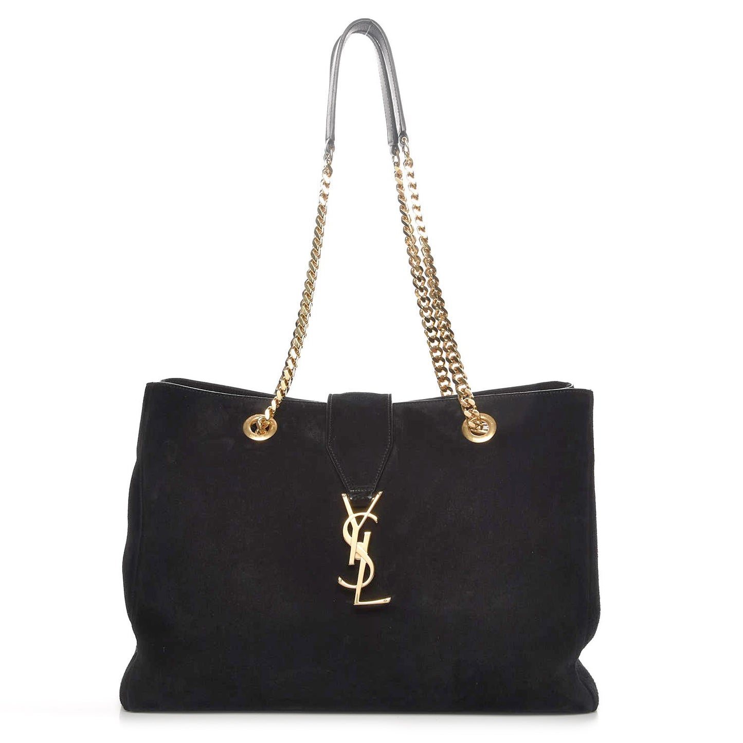 Suede Monogram Cassandre Shopper Black