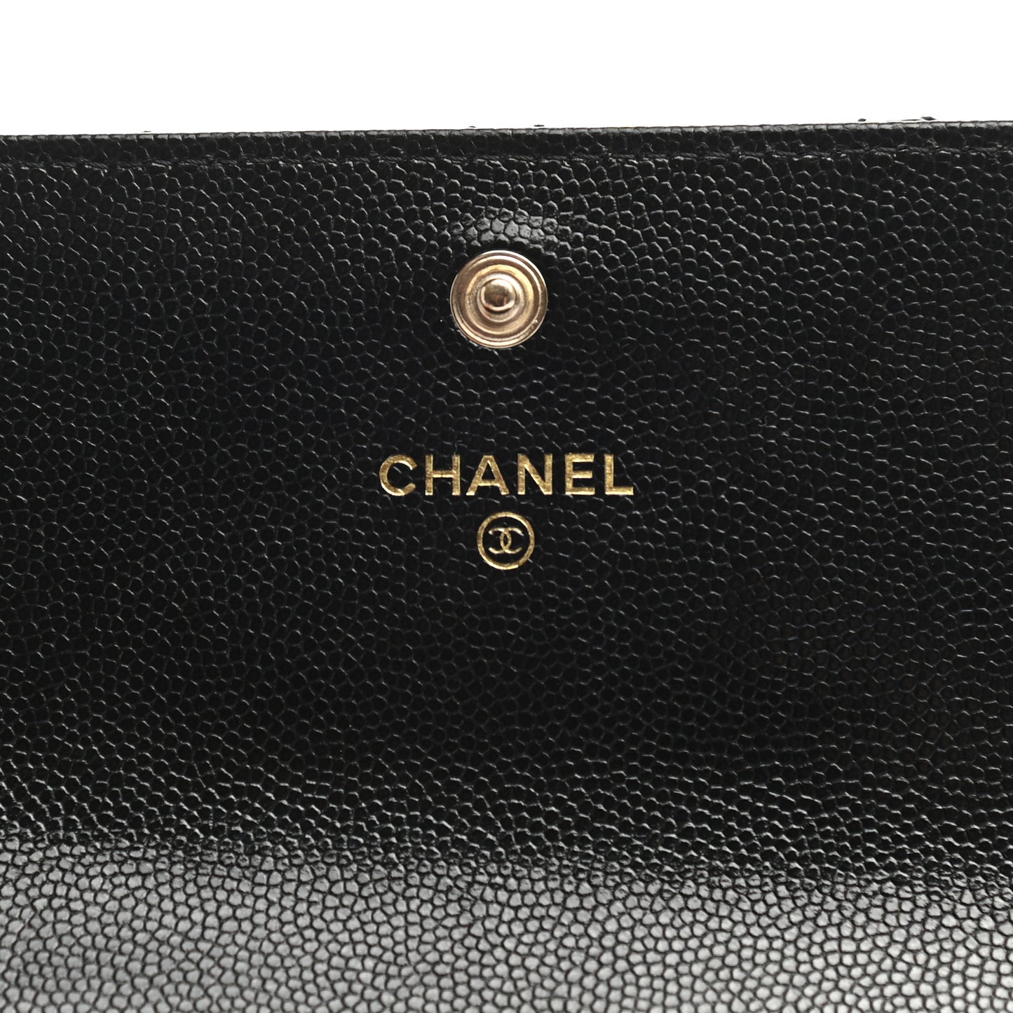 Caviar Quilted Pearl Coco Candy Wallet Black