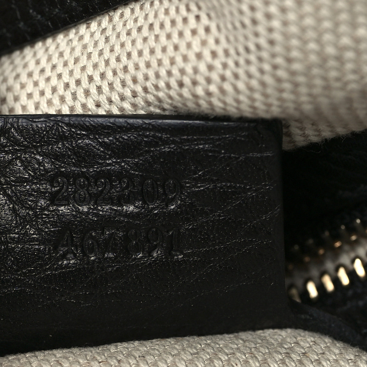 Gucci Pebbled Calfskin Medium Soho Shoulder Bag Black 7 of 10