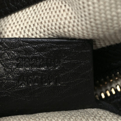 Gucci Pebbled Calfskin Medium Soho Shoulder Bag Black 7 of 10