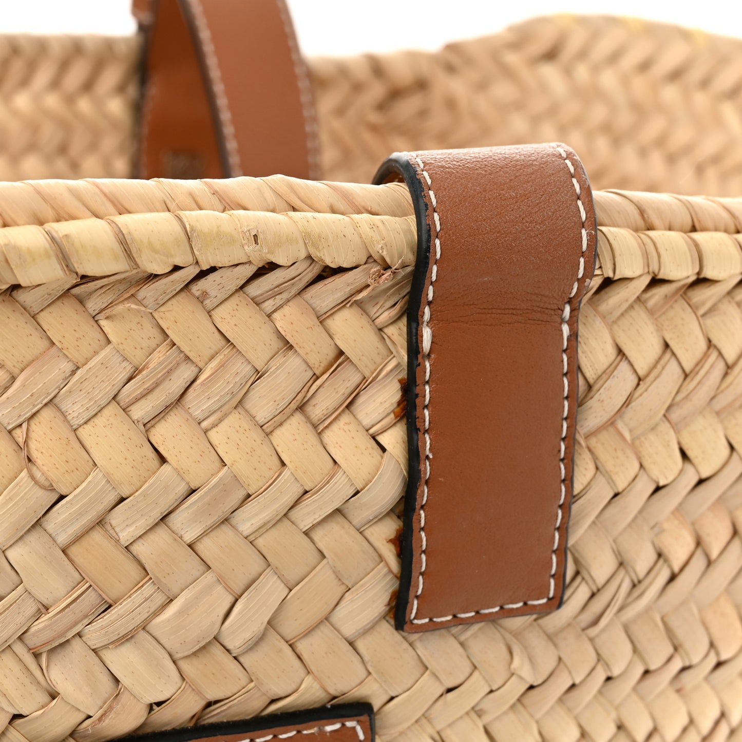 Raffia Basket Tote Bag Natural Tan