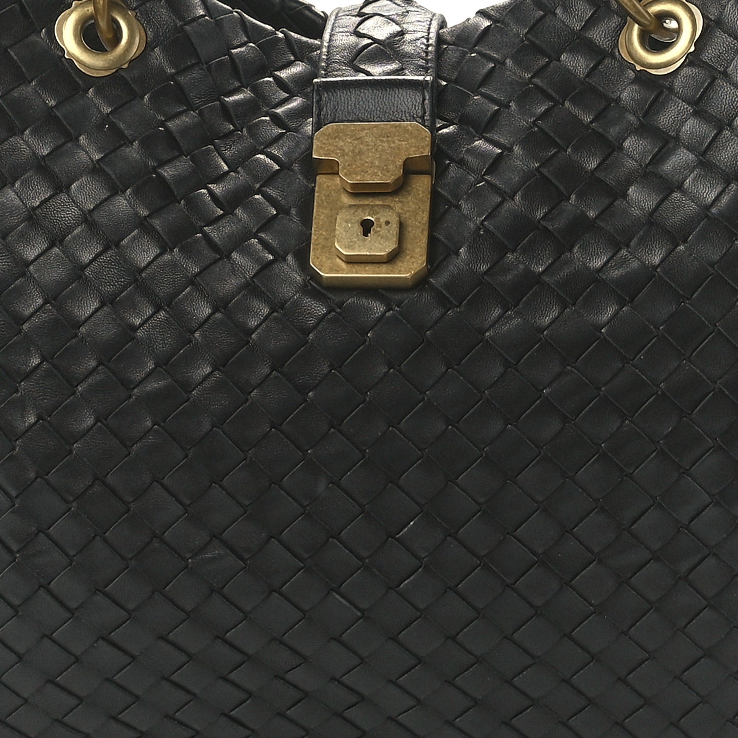 Nappa Intrecciato Large Capri Tote Ebano
