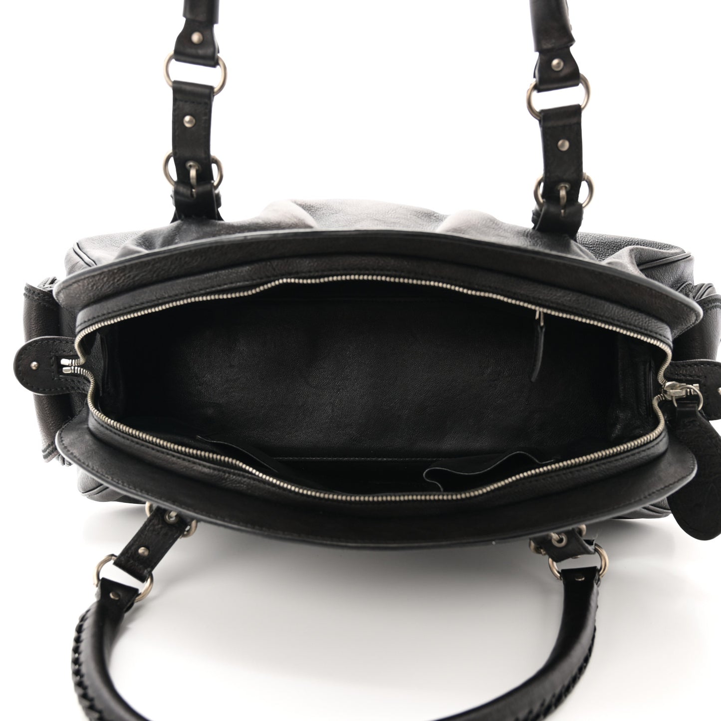 Calfskin My Dior Frame Pocket Satchel Black