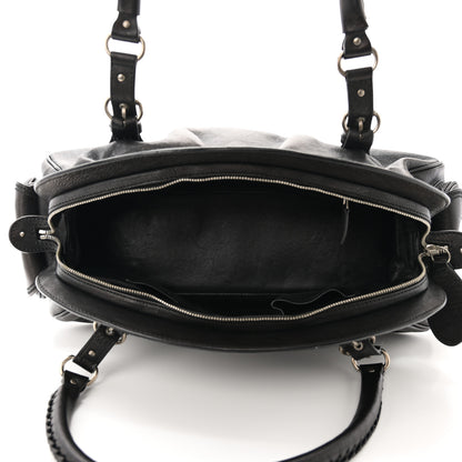 Christian Dior Calfskin My Dior Frame Pocket Satchel Black 5 of 9