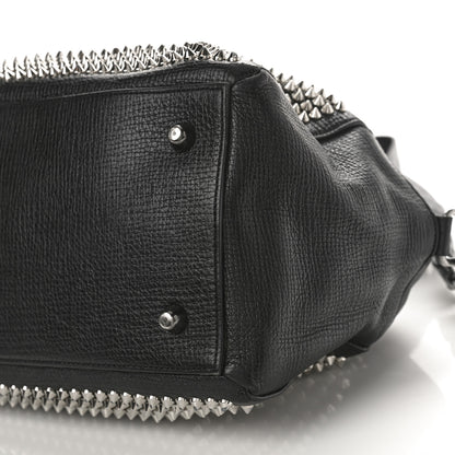 Christian Louboutin Grained Calfskin Studded Panettone Bowling Bag Black 8 of 8