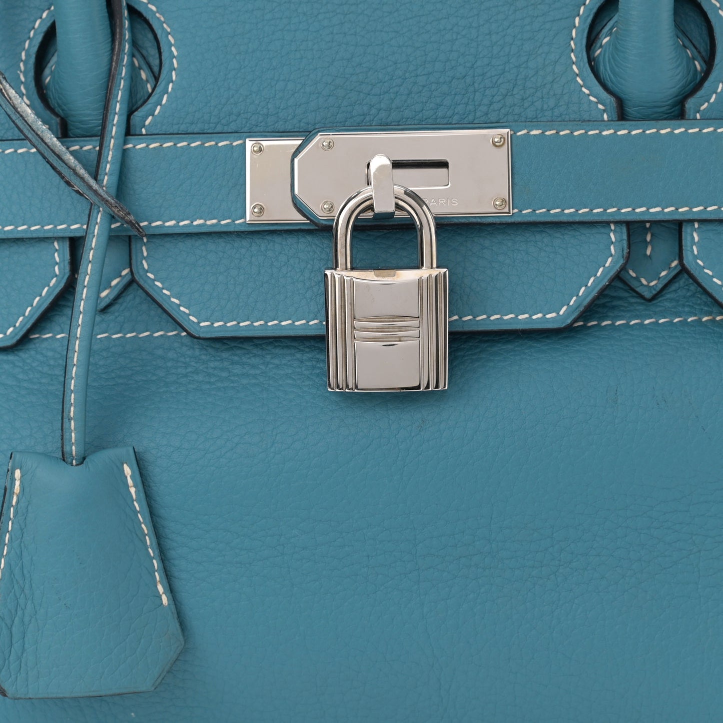 Taurillon Clemence JPG Birkin 42 Blue Jean