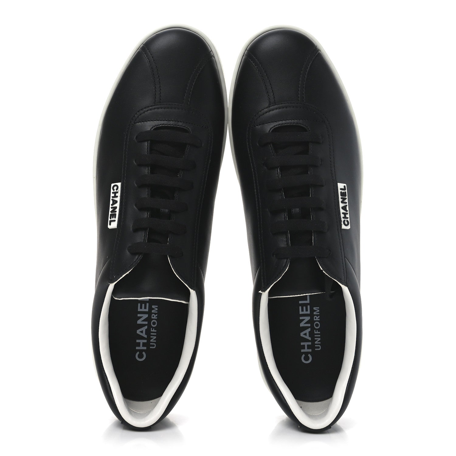 Chanel Calfskin Tennis CC Mens Sneakers 44 Black 2 of 8