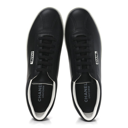 Chanel Calfskin Tennis CC Mens Sneakers 44 Black 2 of 8
