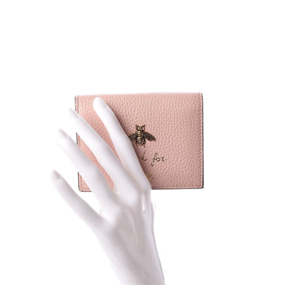 Gucci Cellarius Calfskin Blind for Love Animalier Card Case Perfect Pink 2 of 10