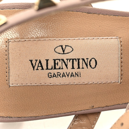 Valentino Garavani Patent Nappa Rockstud Ankle Strap 65mm Pumps 37 Black Poudre 7 of 9