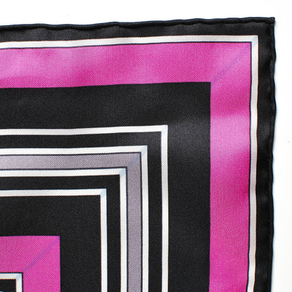 Hermes Silk Couvertures Et Tenues de Jour Scarf 140 Gris Perle Fuchsia Black 14 of 14