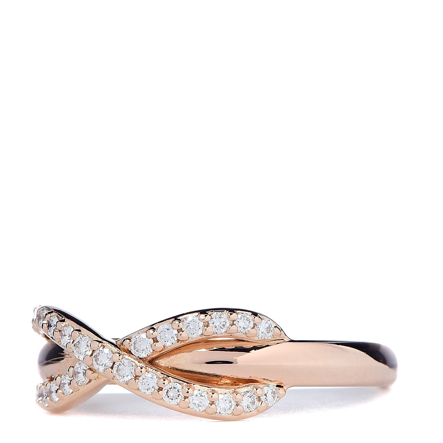 18K Rose Gold Diamond Infinity Ring 48 4.5