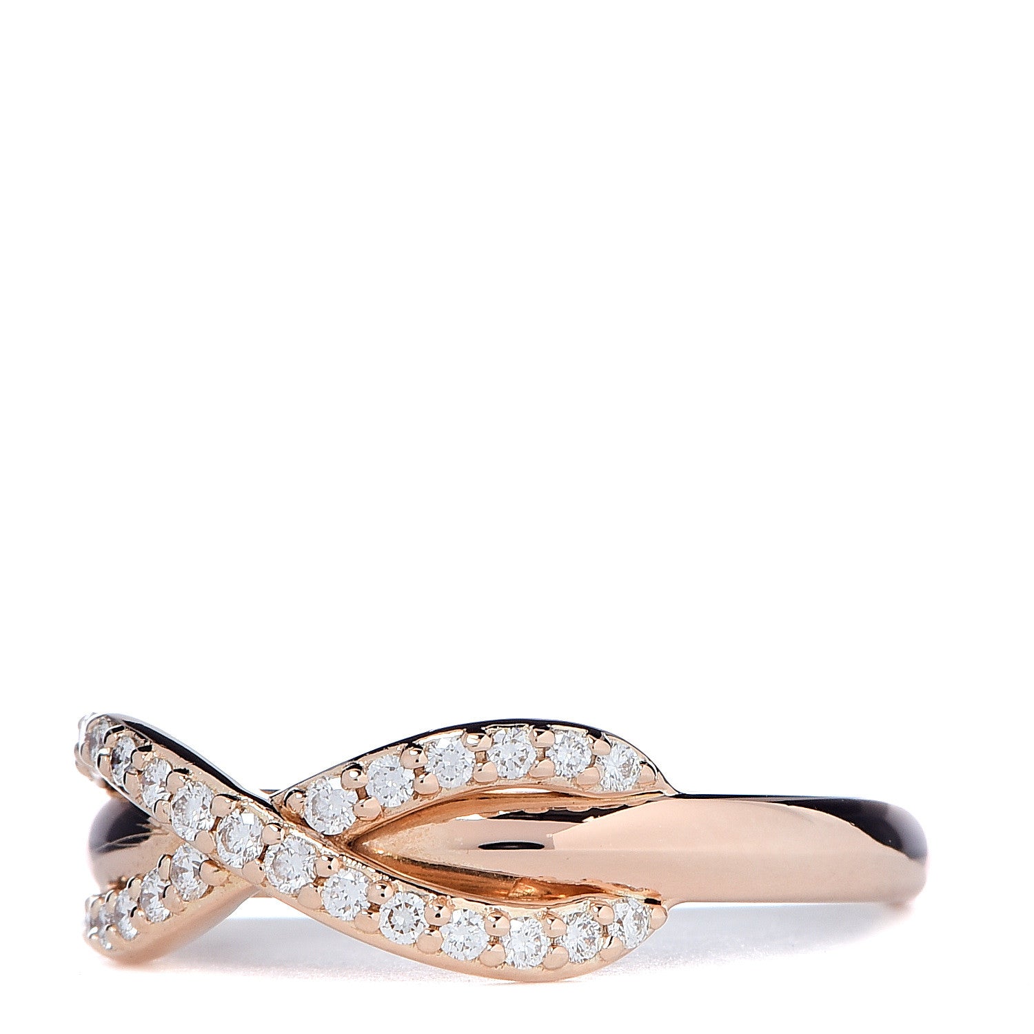 Tiffany 18K Rose Gold Diamond Infinity Ring 48 4.5 3 of 6