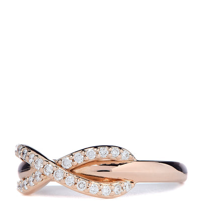 Tiffany 18K Rose Gold Diamond Infinity Ring 48 4.5 3 of 6