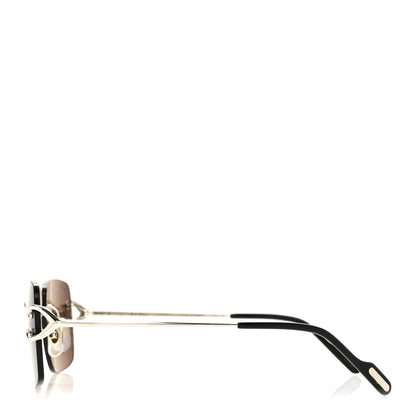 Cartier Metal Rimless C Decor Sunglasses CT0330S Silver 3 of 8
